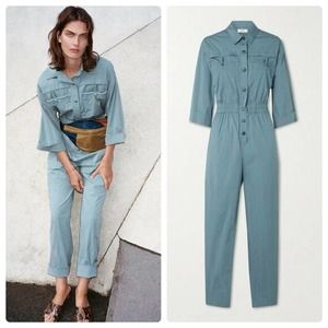 NWT SEA NEW York Tabitha Cotton Jumpsuit Teal